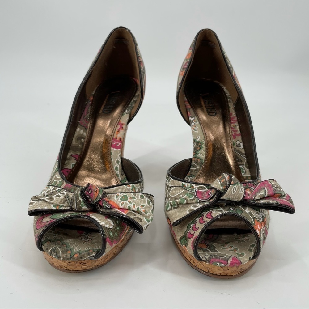 Kenneth Cole Reaction Paisley Peep Toe Heels - Picture 9 of 15